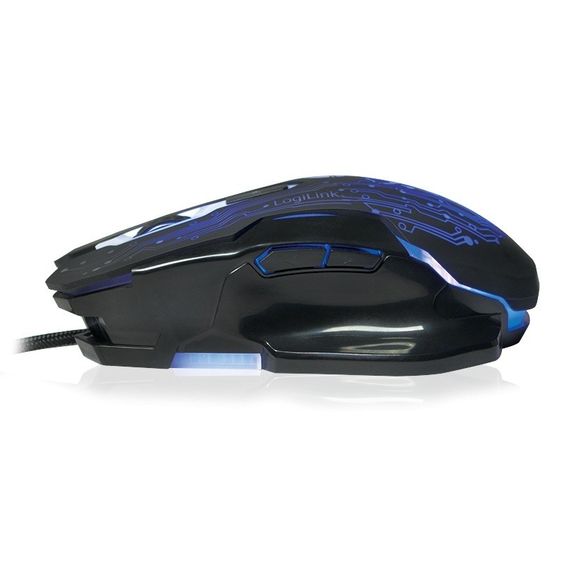 LogiLink Mysz USB dla graczy, 2400 DPI, czarna | PartsPC.pl