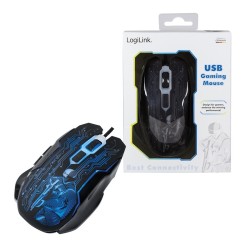 LogiLink Mysz USB dla graczy, 2400 DPI, czarna | PartsPC.pl