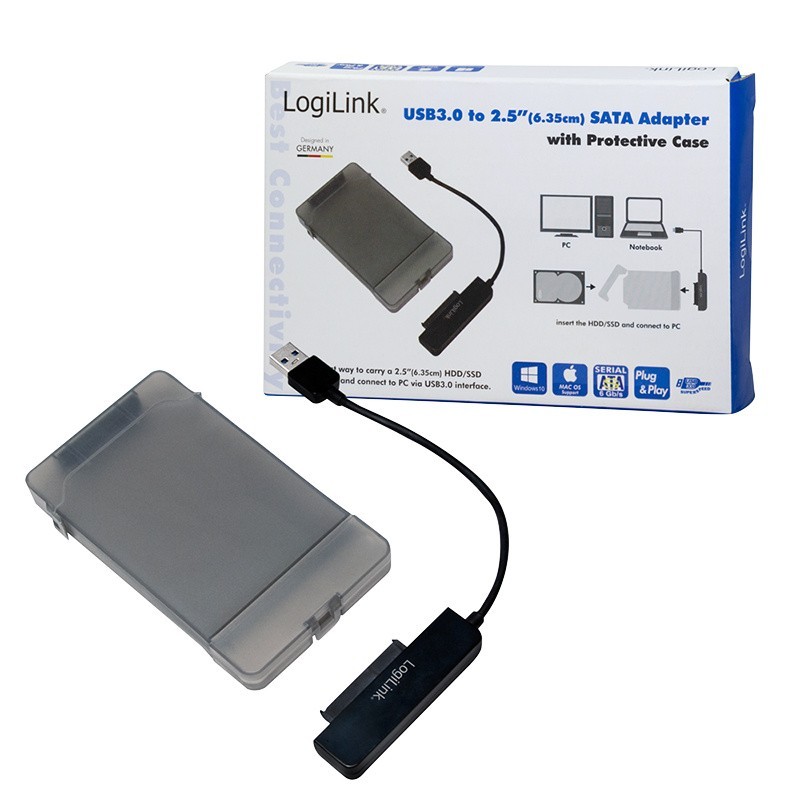 Adapter USB 3.0 do 2.5 cala SATA z obudową | PartsPC.pl