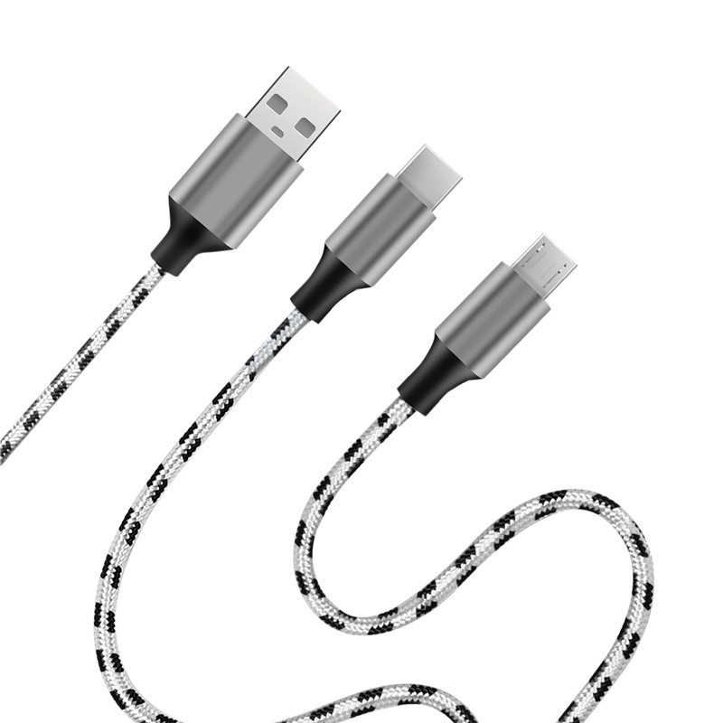 LogiLink Kabel USB2.0 A/M do micro USB + USB-C, 1.2m | PartsPC.pl