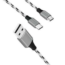LogiLink Kabel USB2.0 A/M do micro USB + USB-C, 1.2m | PartsPC.pl
