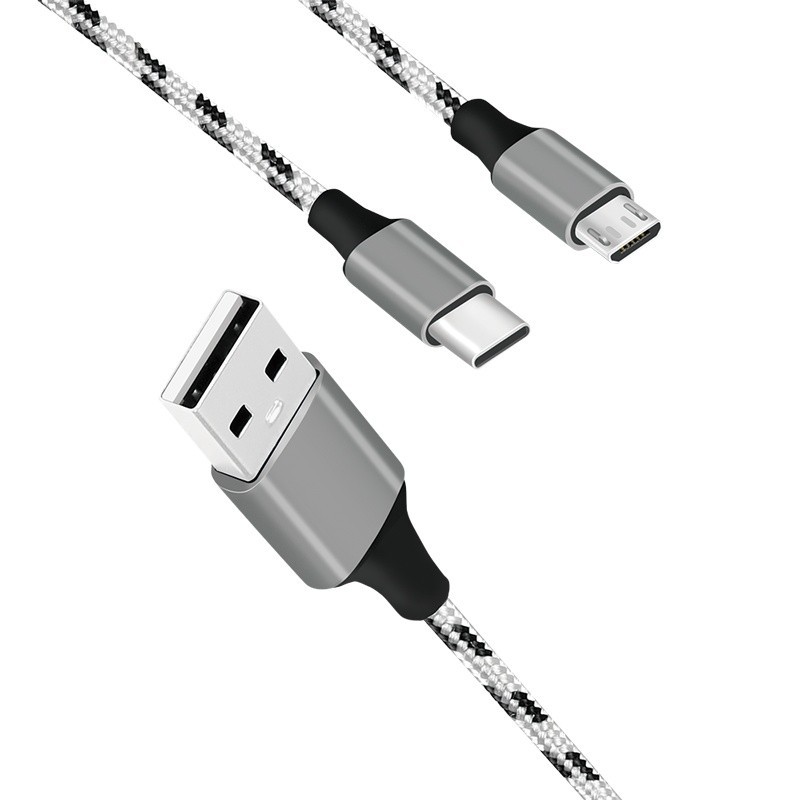 LogiLink Kabel USB2.0 A/M do micro USB + USB-C, 1.2m | PartsPC.pl