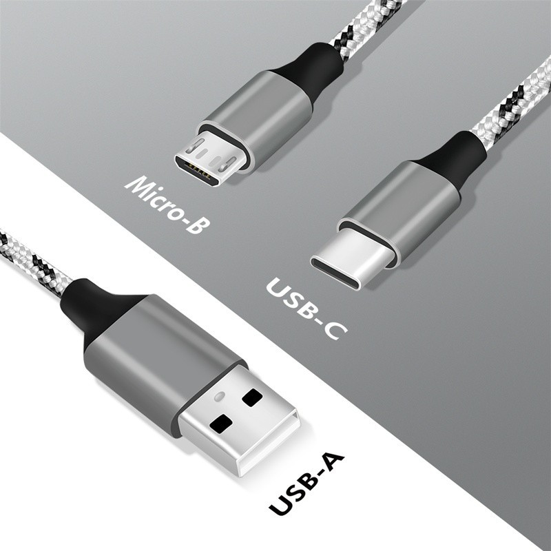 LogiLink Kabel USB2.0 A/M do micro USB + USB-C, 1.2m | PartsPC.pl