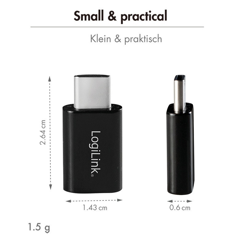 LogiLink Adapter BT5.3, USB-C Gen1, 3Mbps, 20m, czarny | PartsPC.pl