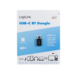 LogiLink Adapter BT5.3, USB-C Gen1, 3Mbps, 20m, czarny | PartsPC.pl