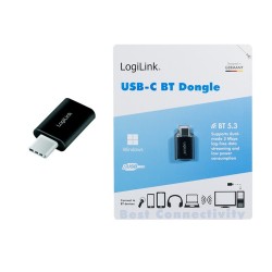 LogiLink Adapter BT5.3, USB-C Gen1, 3Mbps, 20m, czarny | PartsPC.pl