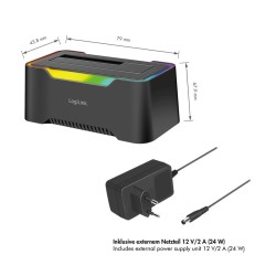 Stacja dokująca USB-C do HDD/SDD 2.5/3.5' | PartsPC.pl