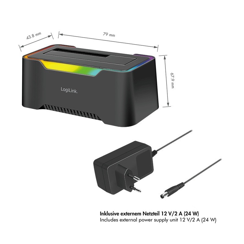 Stacja dokująca USB-C do HDD/SDD 2.5/3.5' | PartsPC.pl