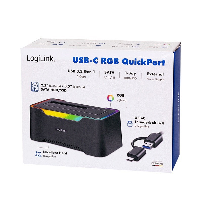 Stacja dokująca USB-C do HDD/SDD 2.5/3.5' | PartsPC.pl