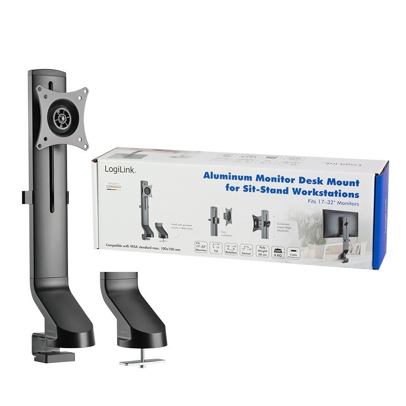 Uchwyt do monitora, VESA ,17-32 cali, max.8kg | PartsPC.pl
