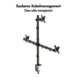 Uchwyt na 3 monitory, 17-27 cale ,max 10kg na ramie | PartsPC.pl