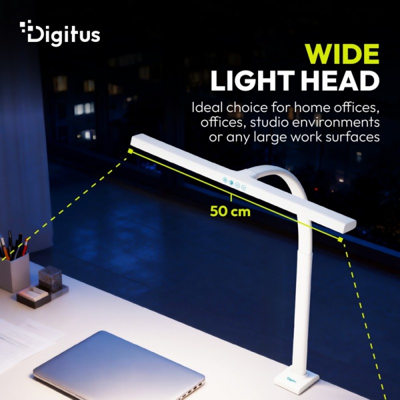 Lampa biurkowa LED, 50 cm, 1025 lm, 7 W, temp. barw 3000K-65… | PartsPC.pl