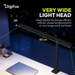 Lampa biurkowa LED, 80 cm, 2400 lm, 16 W, temp. barw 3000K-6… | PartsPC.pl