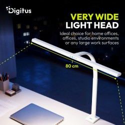 Lampa biurkowa LED, 80 cm, 2400 lm, 16 W, temp. barw 3000K-6… | PartsPC.pl