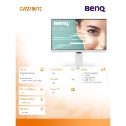 Benq Monitor 27 cali GW2786TC LED 5ms/IPS/HDMI/100Hz | PartsPC.pl