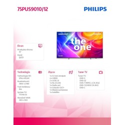 Philips Telewizor 75 cali LED 75PUS9010/12 | PartsPC.pl