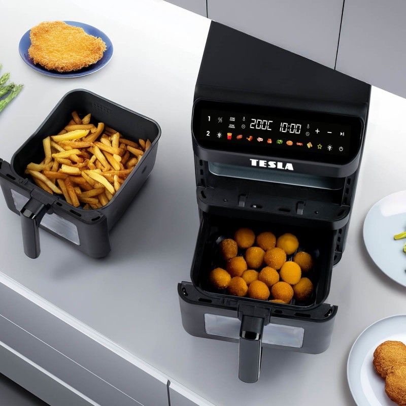 Tesla AirFryer Q670 XXL Frytkownica beztłuszczowa dwukomorow… | PartsPC.pl