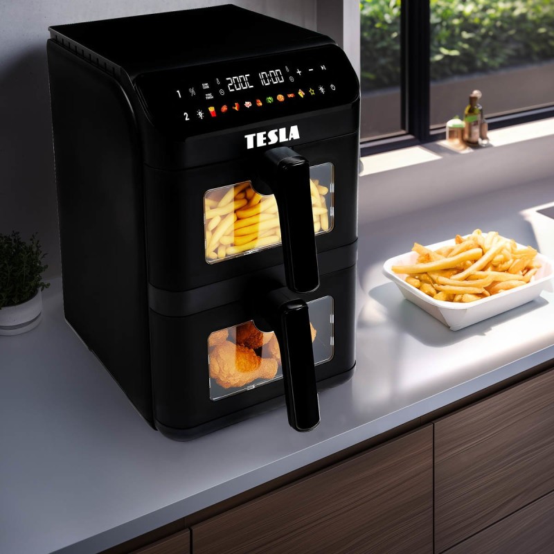 Tesla AirFryer Q670 XXL Frytkownica beztłuszczowa dwukomorow… | PartsPC.pl