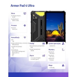 Tablet Armor Pad 4 Ultra 5G 10.36 cala 8/256GB IP69K Czarny | PartsPC.pl