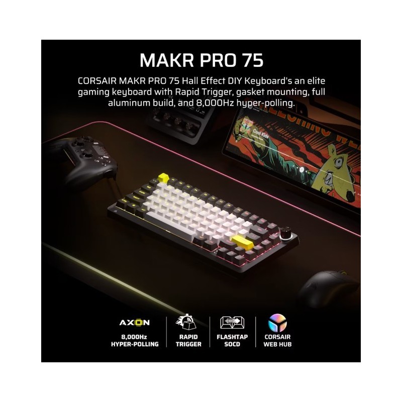 Klawiatura gamingowa Makr Pro 75 Carbon | PartsPC.pl