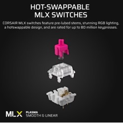 Klawiatura gamingowa Vanguard 96 MLX Plasma czarna | PartsPC.pl
