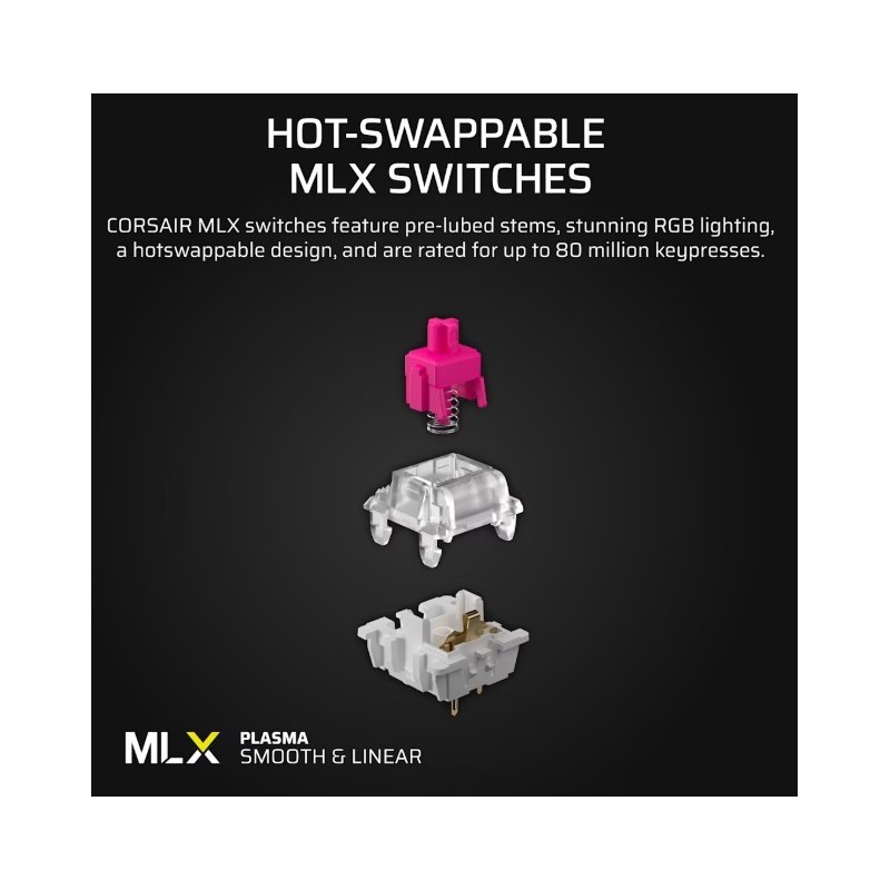 Klawiatura gamingowa Vanguard 96 MLX Plasma czarna | PartsPC.pl