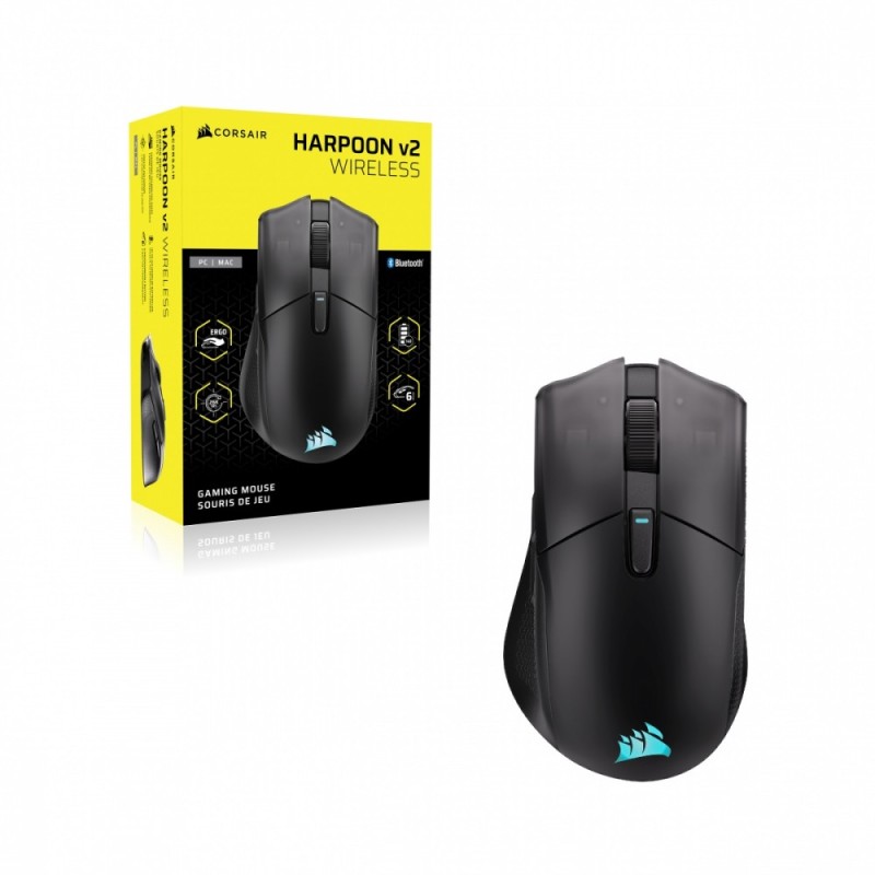Mysz Harpoon Wireless V2 Czarna | PartsPC.pl