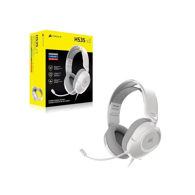 Słuchawki przewodowe HS35 Stereo V3 Białe | PartsPC.pl