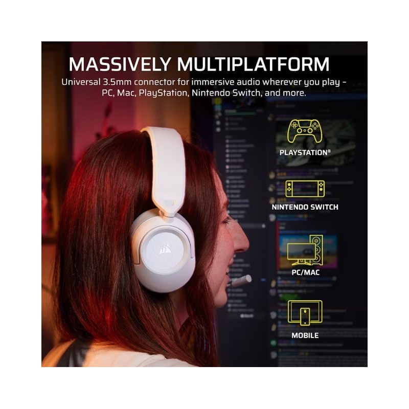 Słuchawki przewodowe HS35 Stereo V3 Białe | PartsPC.pl