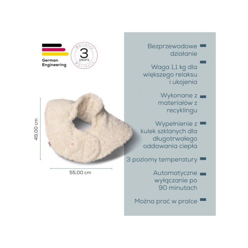 Poduszka grzewcza na ramiona HK165 Huggy creme | PartsPC.pl