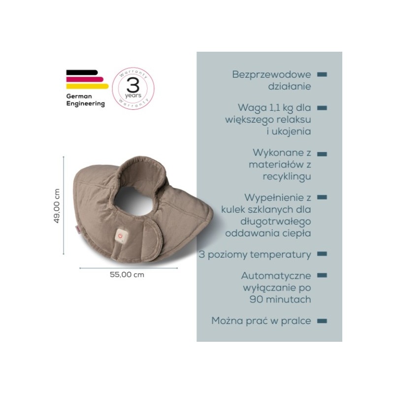 Poduszka grzewcza na ramiona HK165 taupe | PartsPC.pl