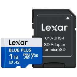Karta pamięci microSD 1TB C10 A2 U3 V30 170MB/s Blue Plus | PartsPC.pl