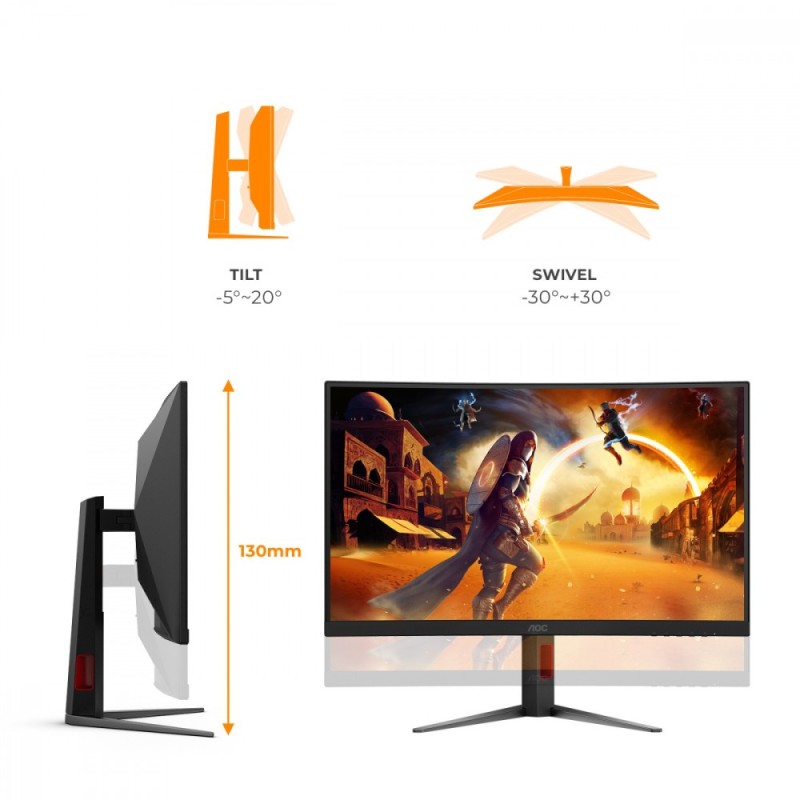 Monitor 27 cali CQ27G4Z2 Curved VA 260Hz HDMIx2 DP | PartsPC.pl