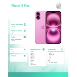 Apple iPhone 16 Plus 256GB - Różowy | PartsPC.pl