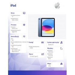 Apple iPad WiFi 11 cali 512GB Niebieski | PartsPC.pl