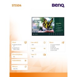 Monitor wielkoformatowy 55 cali ST5504  LED 4K/4500:1/ANDROI… | PartsPC.pl