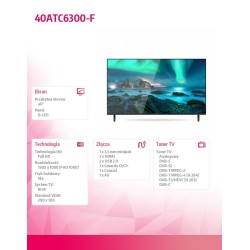 Telewizor LED 40 cali 40ATC6300-F | PartsPC.pl