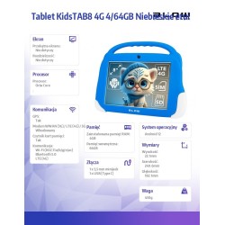 BLOW Tablet KidsTAB8 4G 4/64GB Niebieskie etui | PartsPC.pl