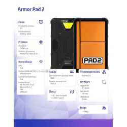 ULEFONE Tablet Armor Pad 2 4G 11" 8/256GB IP69K Czarny | PartsPC.pl