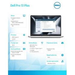 Laptop Dell Pro 13 Plus PB13255/AMD Ryzen 5 220/16GB/512GB S… | PartsPC.pl
