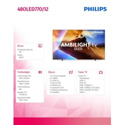 Philips Telewizor OLED 48 cali 48OLED770/12 | PartsPC.pl