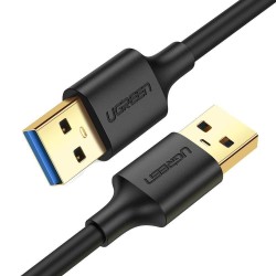 Kabel USB-USB 3.2 GEN 1 1M - czarny | PartsPC.pl