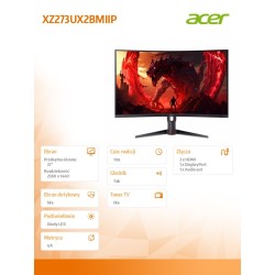 Monitor 27 cali XZ273UX2BMIIP VA 240Hz 1ms 2HDMI DP zakrzywi… | PartsPC.pl