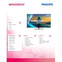 Philips Telewizor 48 cali OLED 48OLED820/12 | PartsPC.pl