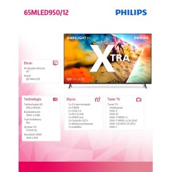 Philips Telewizor 65 cali QD MiniLED 65MLED950/12 | PartsPC.pl