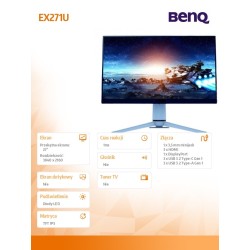 Benq Monitor 27 cali EX271U 4K IPS/165Hz/1MS | PartsPC.pl