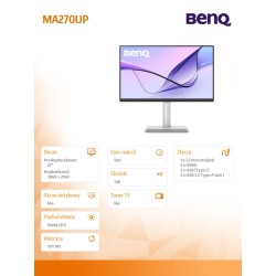 Benq Monitor 27 cali MA270UP 4K IPS 5ms/IPS/HDMI/USB | PartsPC.pl