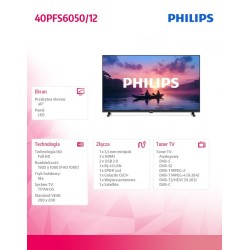 Philips Telewizor LED 40 cali 40PFS6050/12 | PartsPC.pl