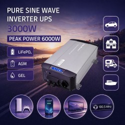 Przetwornica napięcia Pure Sine Wave | 12V na 230V | 3000/60… | PartsPC.pl