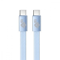 Kabel USB C - USB C 1m płaski błękitny | PartsPC.pl